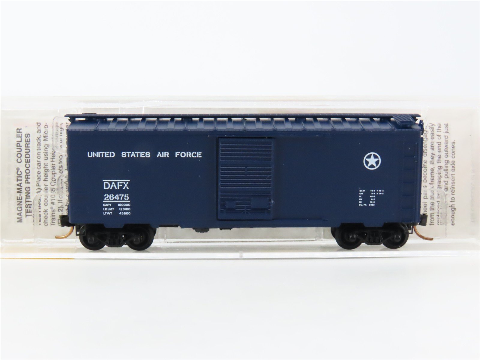 N Scale Micro-Trains MTL 20446 DAFX United States Air Force 40' Box Car #26475
