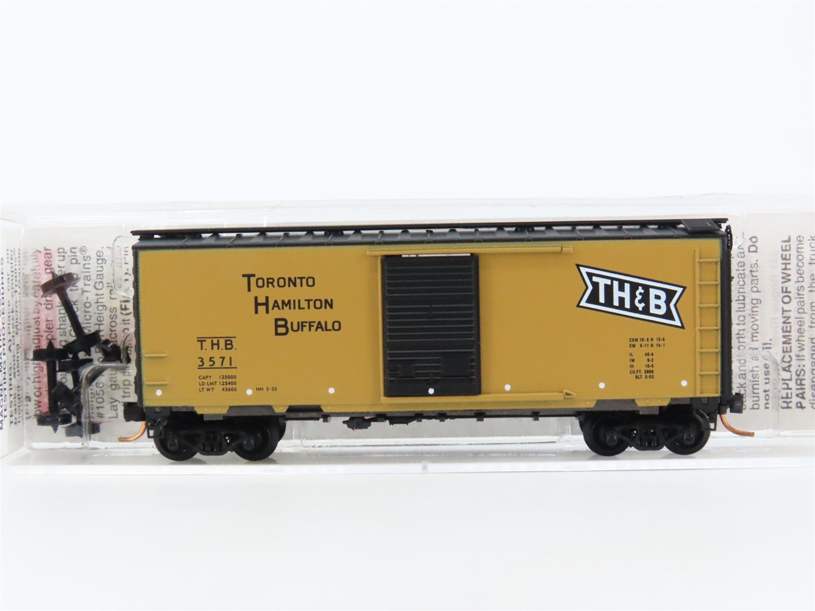 N Scale Micro-Trains MTL 20036 THB Toronto Hamilton & Buffalo 40' Box Car #3571