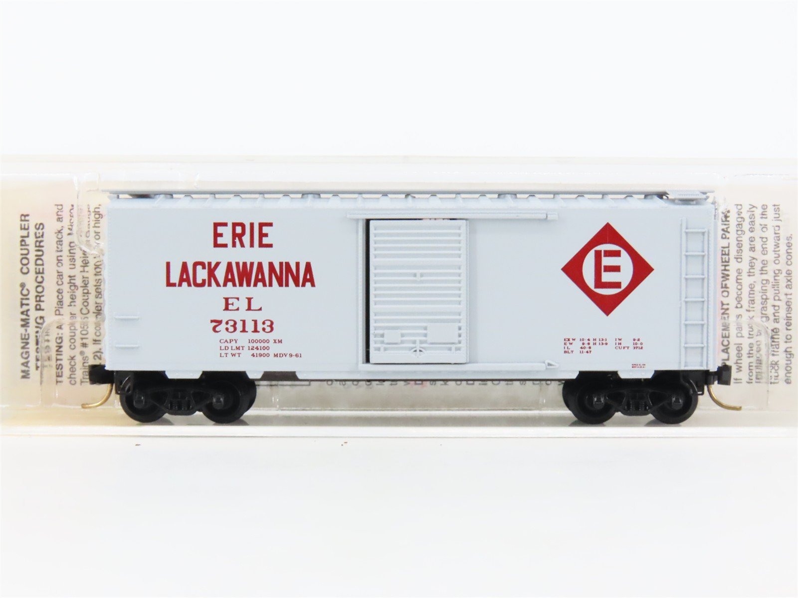 N Scale Micro-Trains MTL 20360 EL Erie Lackawanna 40' Single Door Box Car #73113