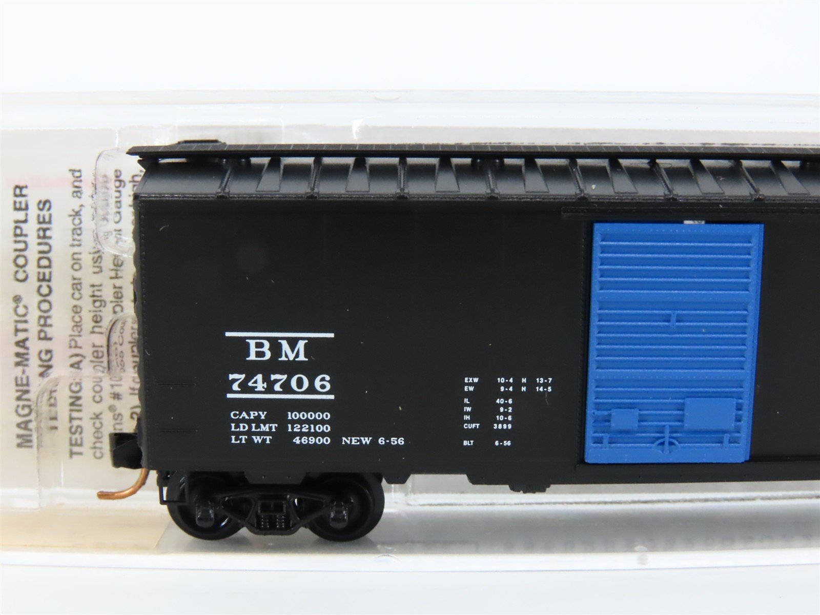 N Scale Micro-Trains MTL 20400 BM Boston & Maine 40' Single Door Box Car #74706