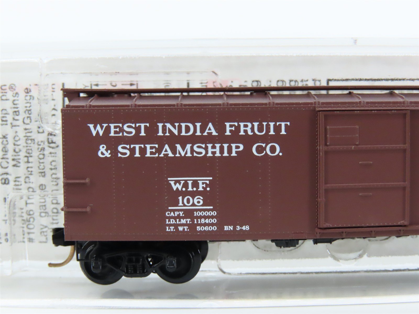 N Scale Micro-Trains MTL 120510 WIF West India Fruit & Steamship 40' Boxcar #106