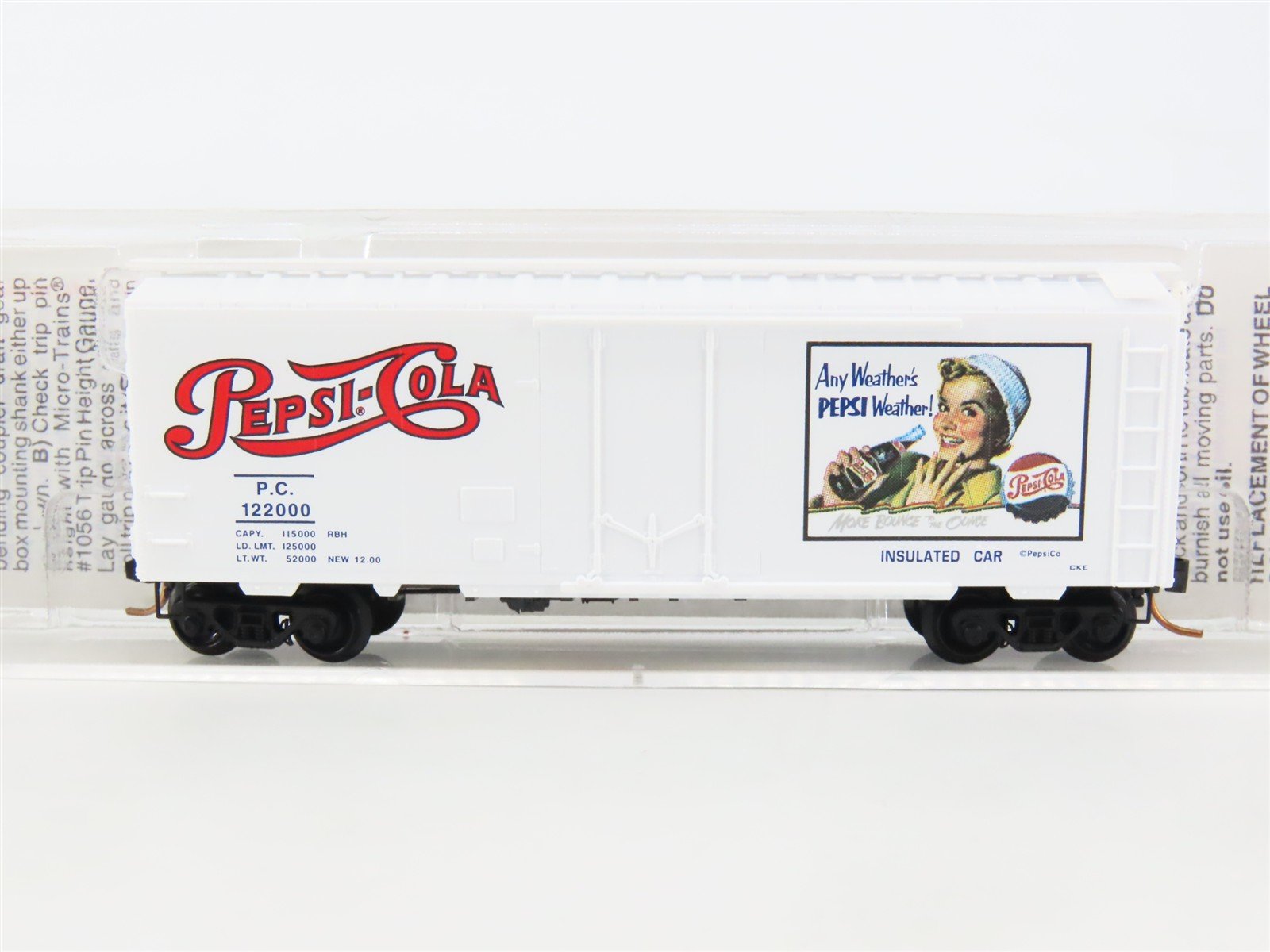 N Scale Micro-Trains MTL 21270 PC Pepsi Cola 40' Plug Door Box Car #122000