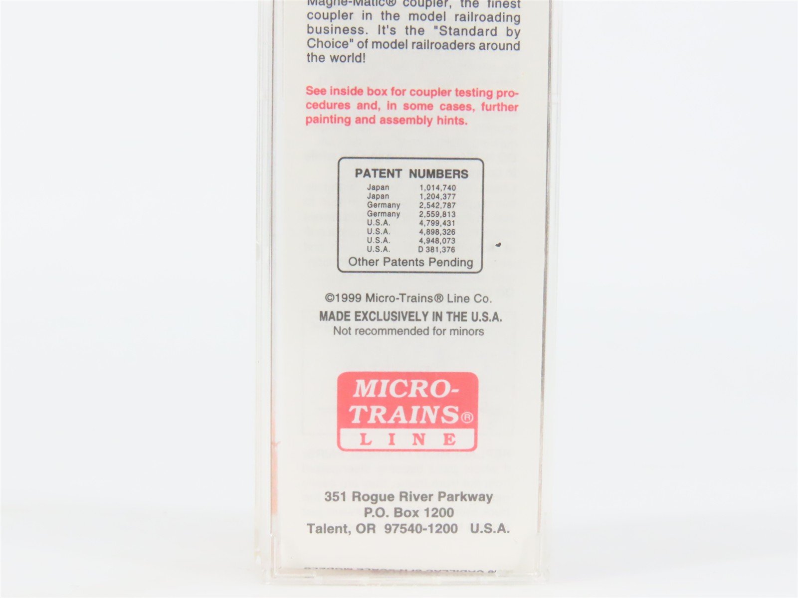 N Scale Micro-Trains MTL 39190 MINX 3M Company 40' Single Door Box Car #1040