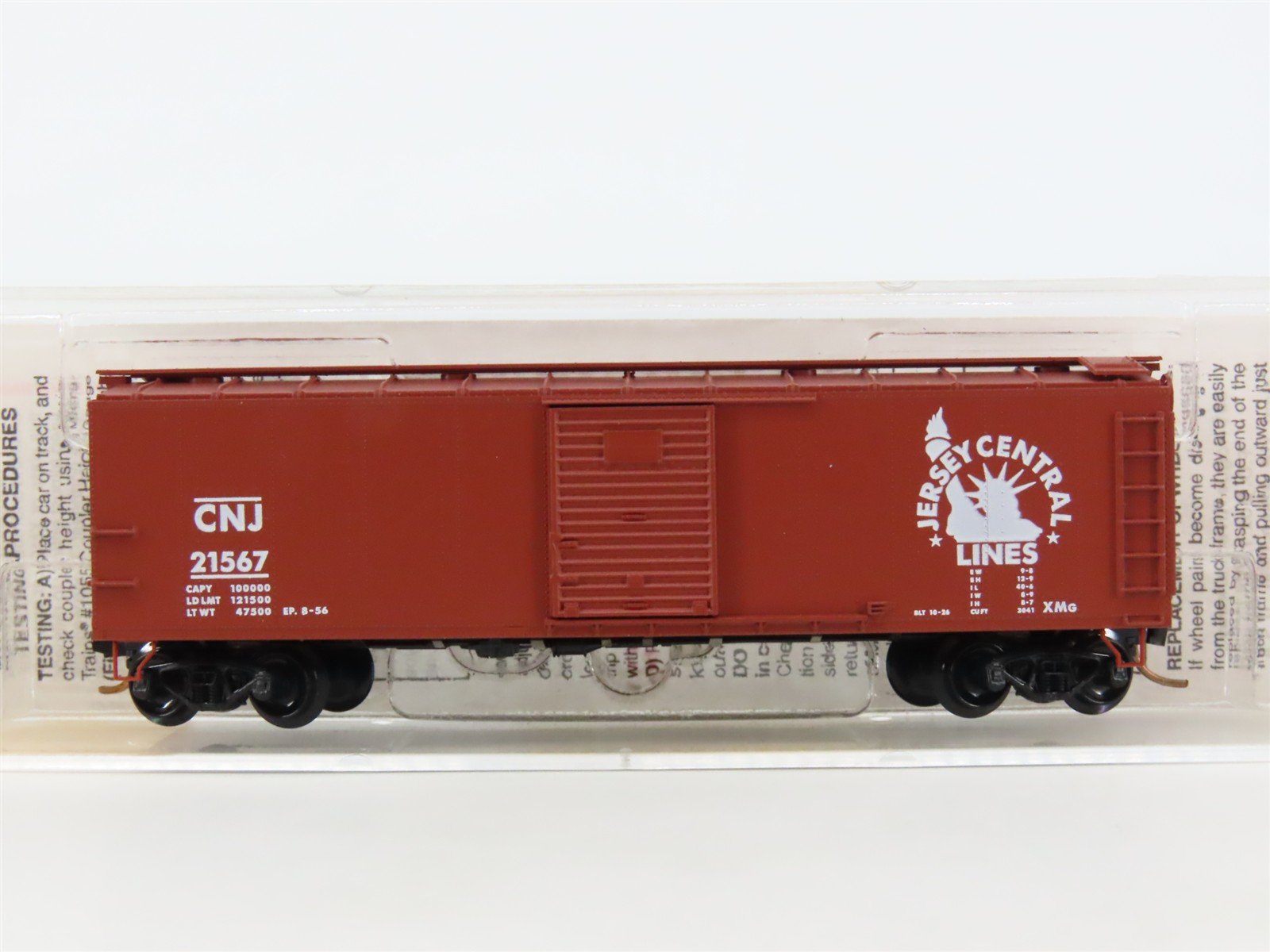 N Scale Micro-Trains 120020 CNJ Jersey Central 40' Single Door Box Car #21567