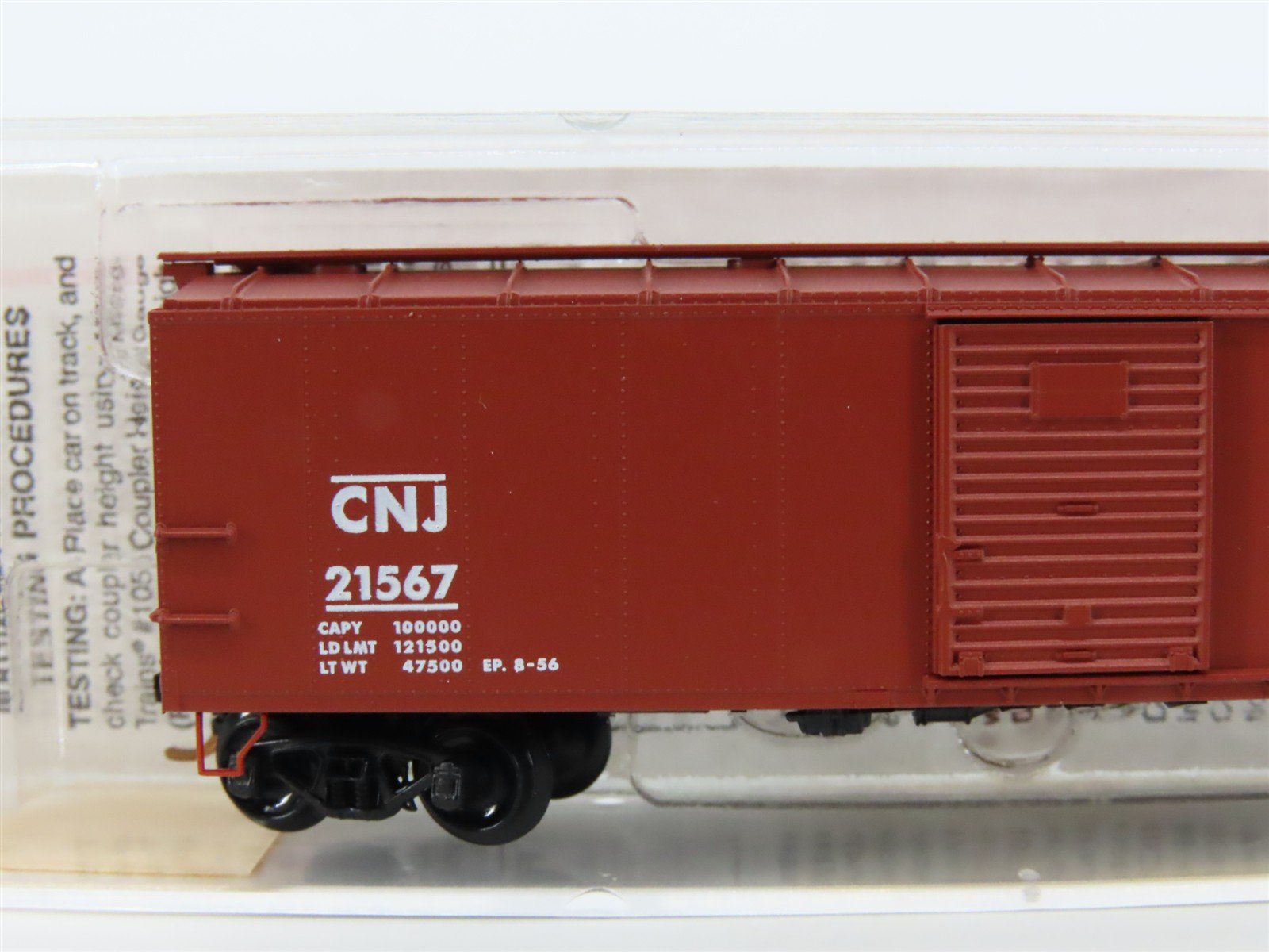 N Scale Micro-Trains 120020 CNJ Jersey Central 40' Single Door Box Car #21567