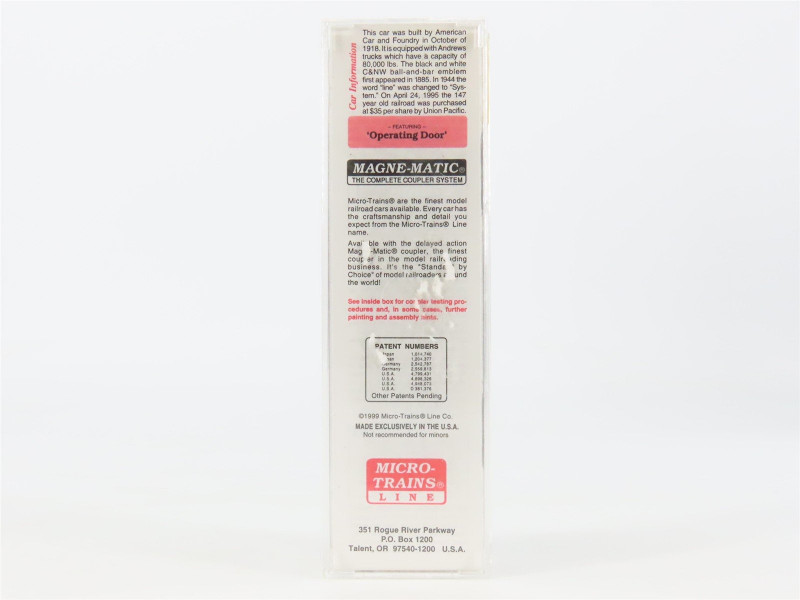 N Scale Micro-Trains MTL 39160 CNW Chicago & North Western 40' Box Car #142200