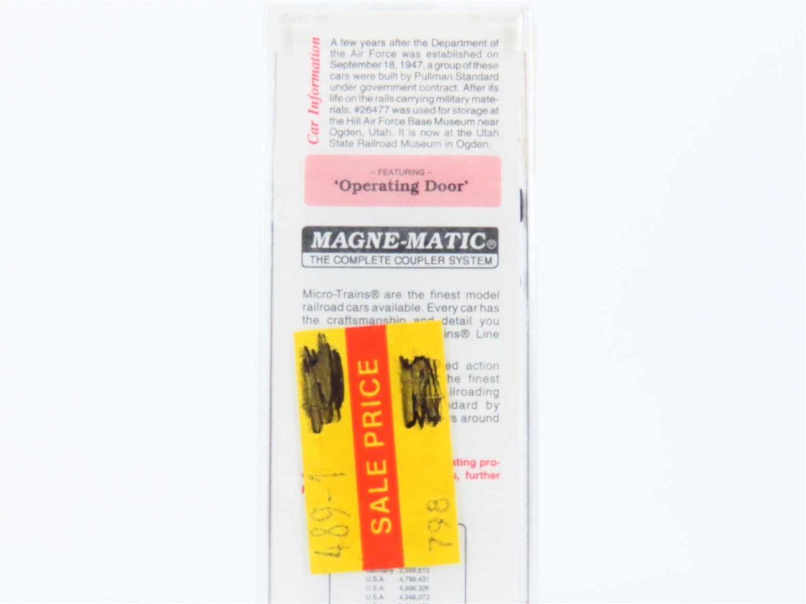 N Scale Micro-Trains MTL 20446 DAFX United States Air Force 40' Box Car #26477