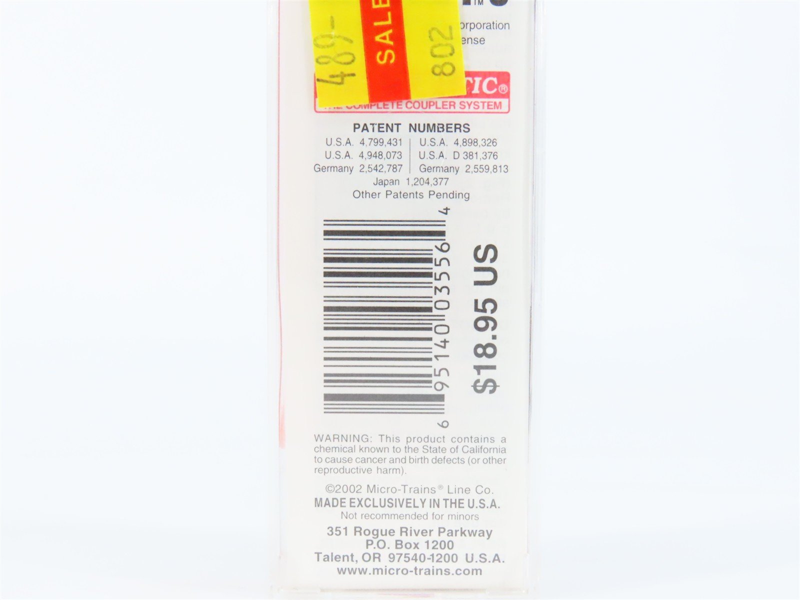 N Scale Micro-Trains MTL 21300 HFC Hershey's Reese's 40' Box Car #7602