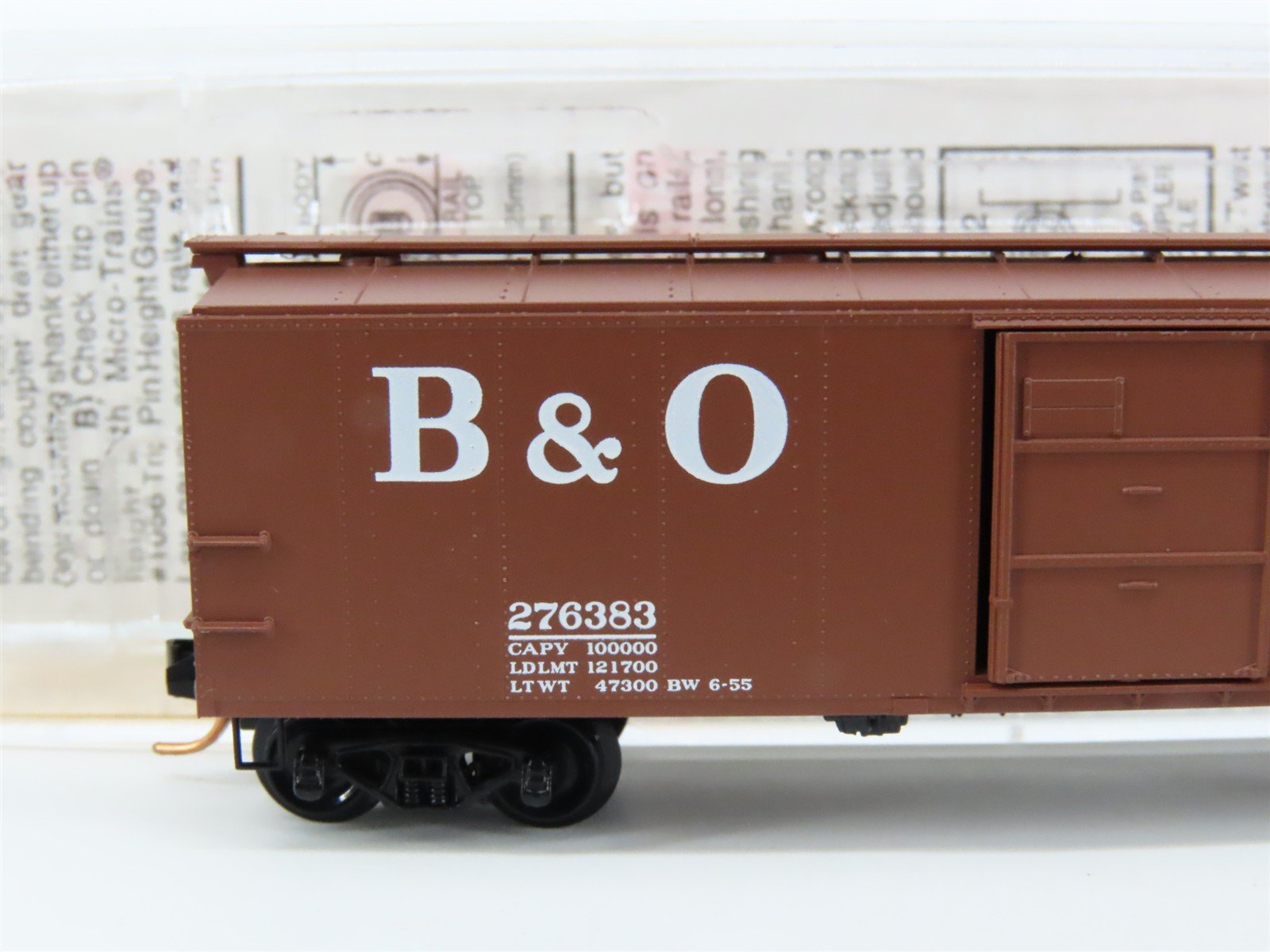 N Scale Micro-Trains MTL 120240 B&O Baltimore & Ohio 40' Box Car #276383