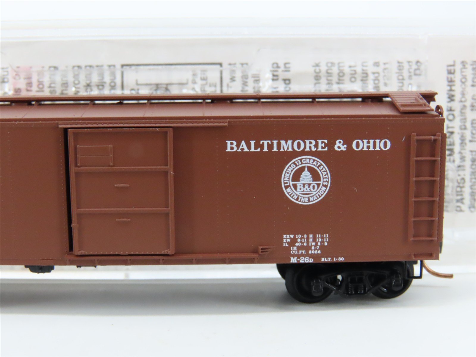 N Scale Micro-Trains MTL 120240 B&O Baltimore & Ohio 40' Box Car #276383
