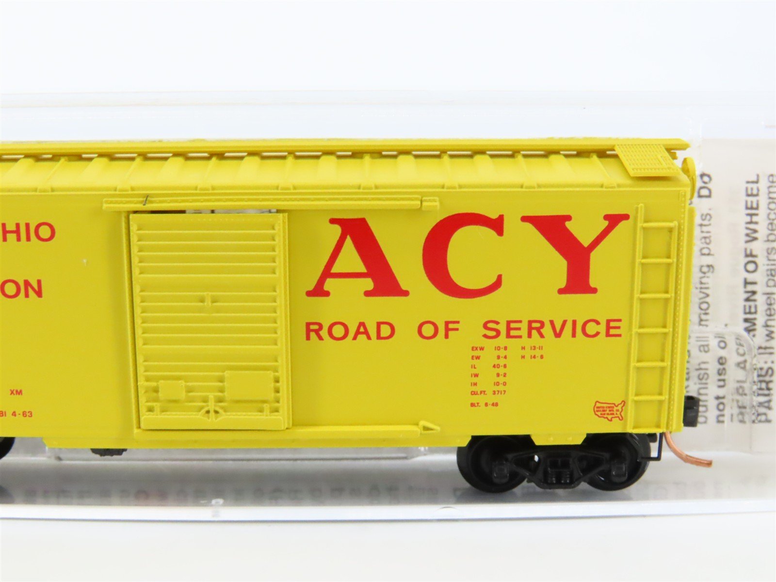 N Scale Micro-Trains MTL 20180 ACY Akron Canton & Youngstown 40' Box Car #3326