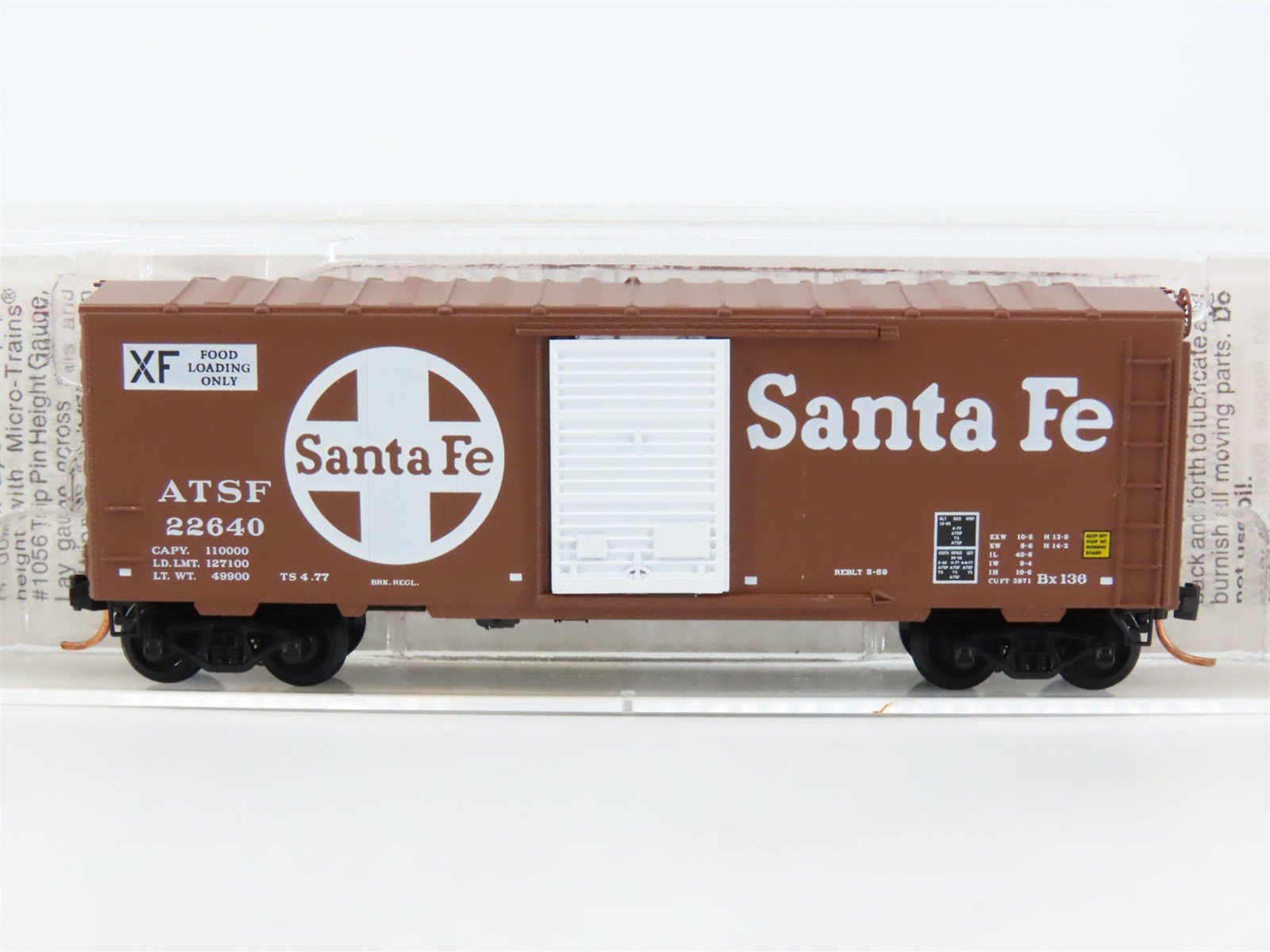 N Scale Micro-Trains MTL 73010 ATSF Santa Fe 40' Single Door Box Car #22640