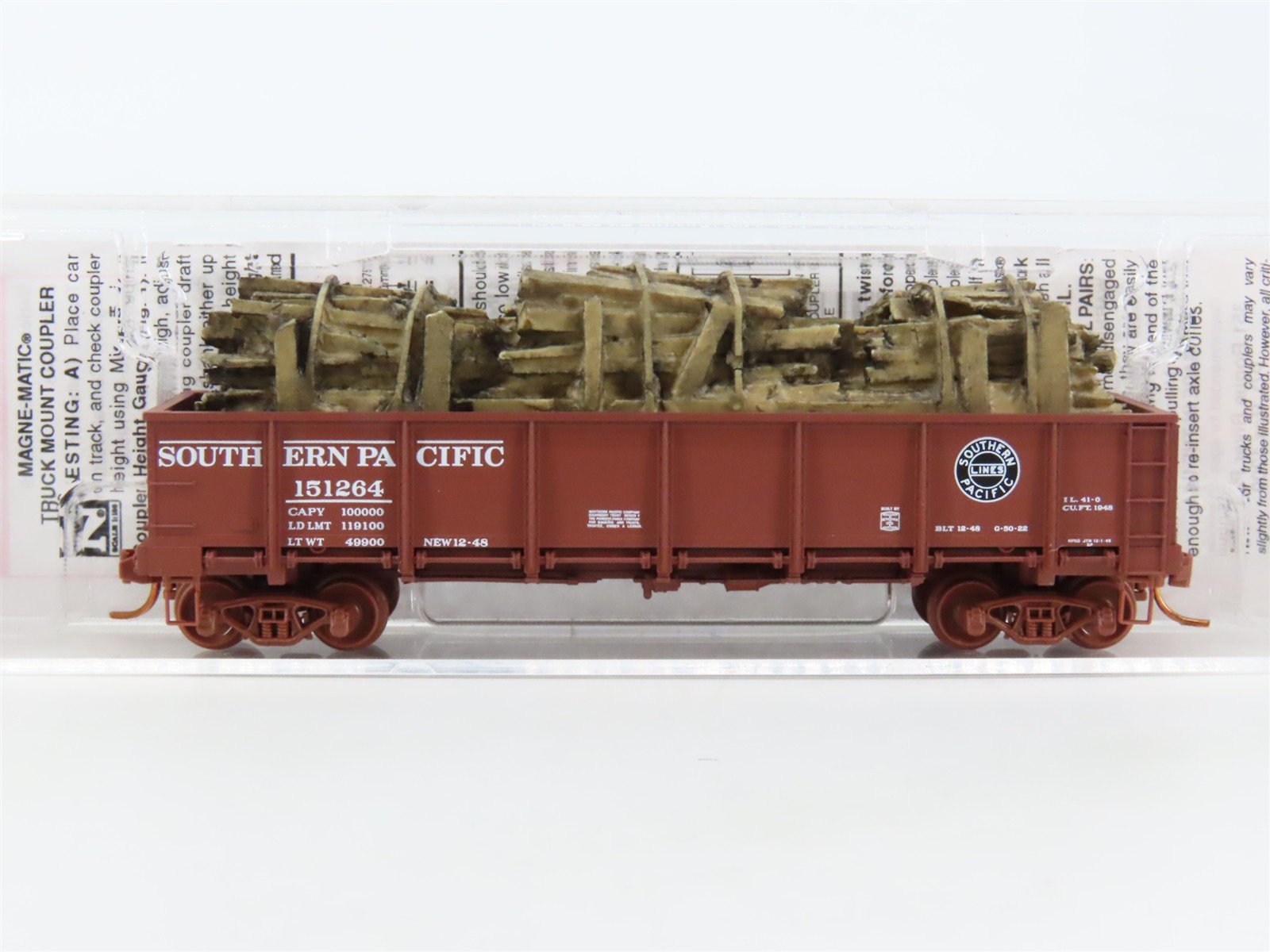 N Scale Micro-Trains MTL 08300081 SP Southern Pacific Gondola #151264 w/ Load