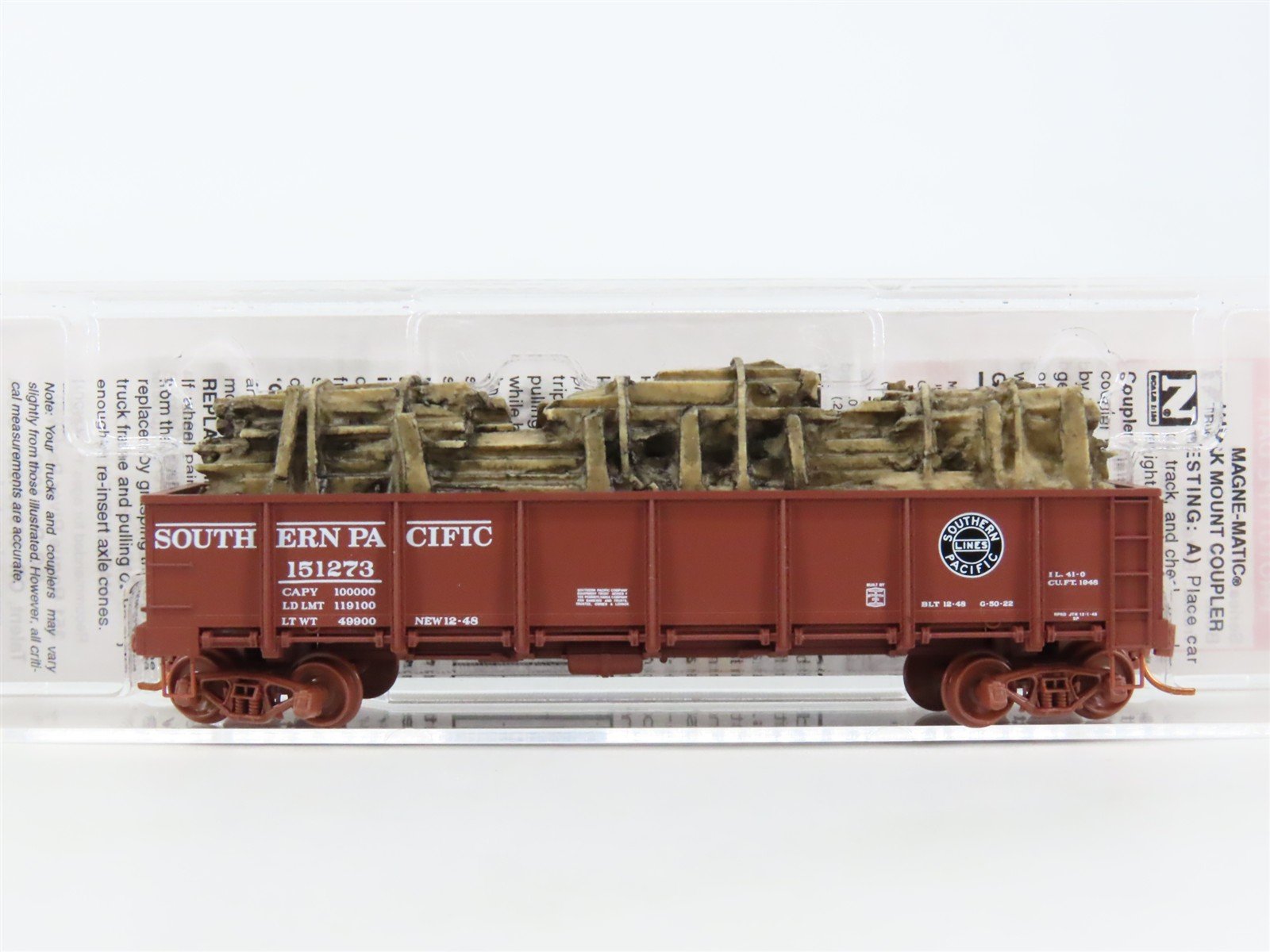 N Scale Micro-Trains MTL 08300082 SP Southern Pacific Gondola #151273 w/ Load