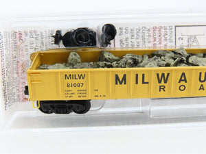 N Scale Micro-Trains MTL 48110.1 MILW Milwaukee Road 50' Gondola #81087 w/ Load