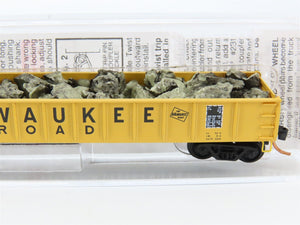 N Scale Micro-Trains MTL 48110.1 MILW Milwaukee Road 50' Gondola #81087 w/ Load