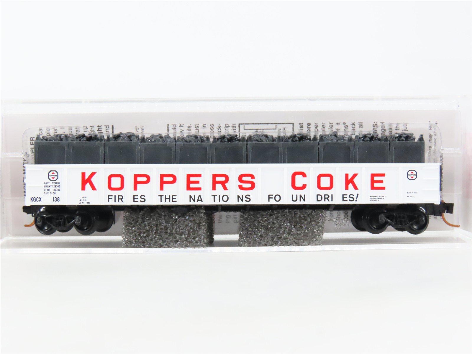 N Scale Micro-Trains MTL 10500712 KGCX Koppers Coke 50' Gondola #138 w/ Load