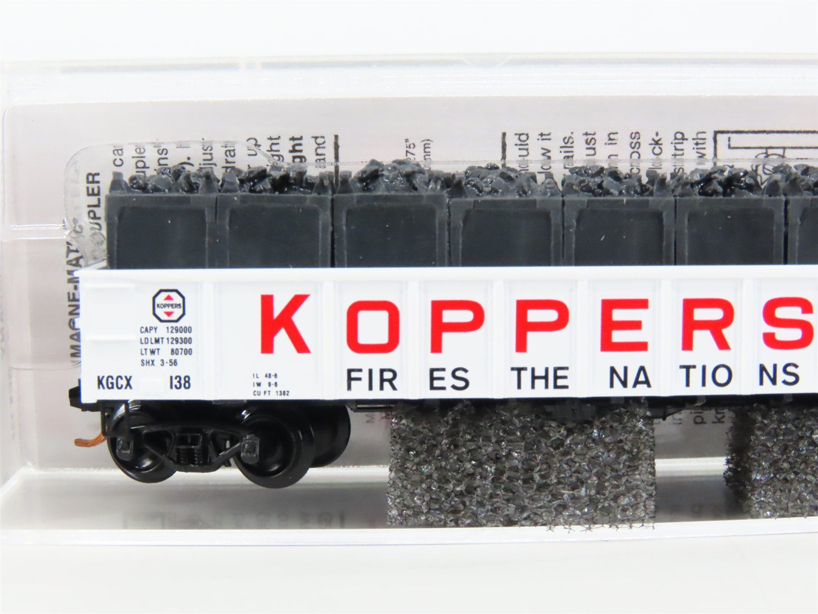 N Scale Micro-Trains MTL 10500712 KGCX Koppers Coke 50' Gondola #138 w/ Load