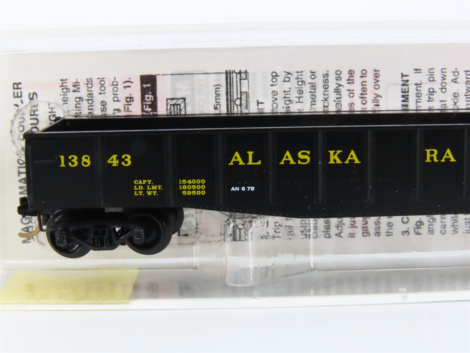 N Micro-Trains MTL 46340 ARR Alaska Railroad 50' Fishbelly Side Gondola #13843