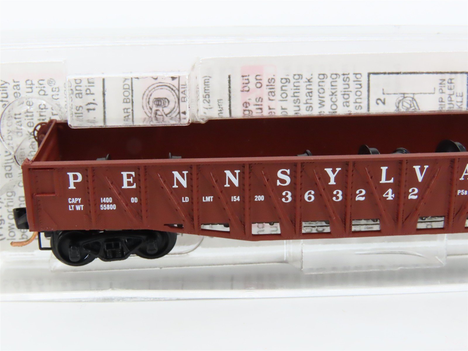 N Micro-Trains MTL 62070 PRR Pennsylvania 50' Fishbelly Sides Gondola #363242