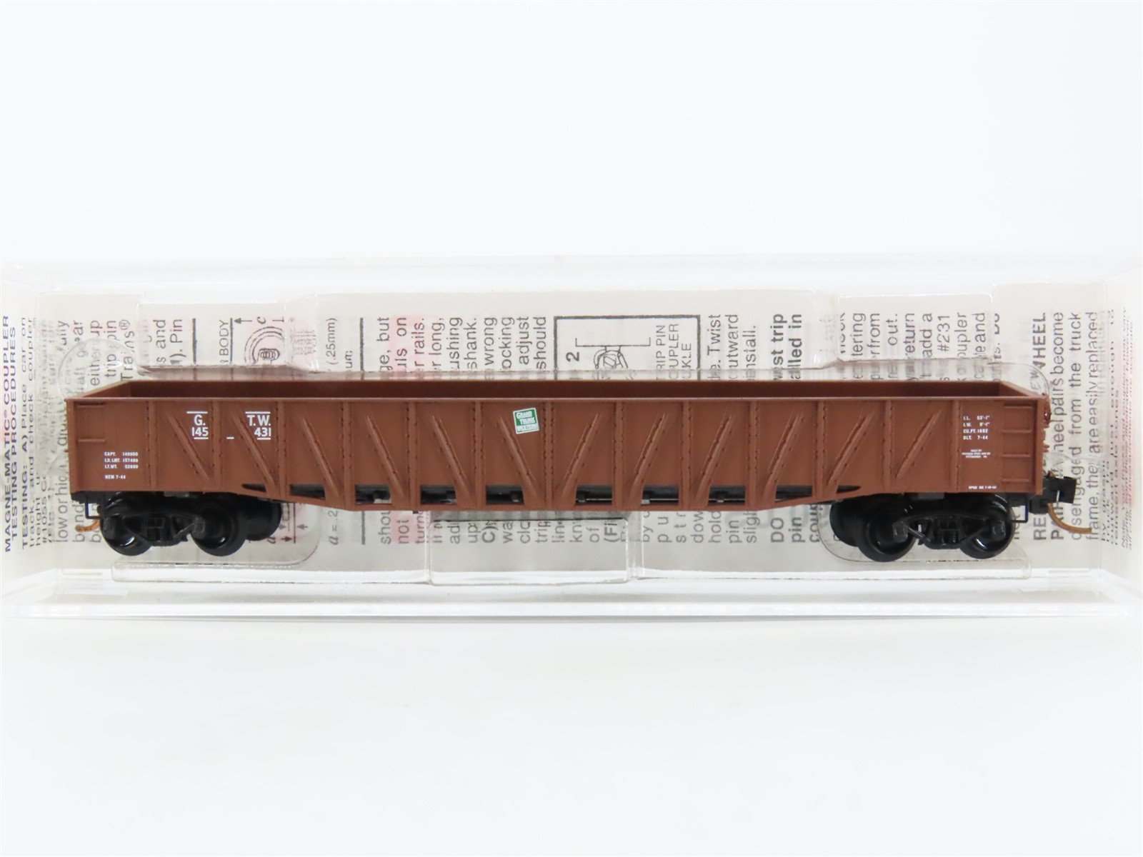 N Scale Micro-Trains MTL 63010 GTW Grand Trunk Western 50' Gondola #145431