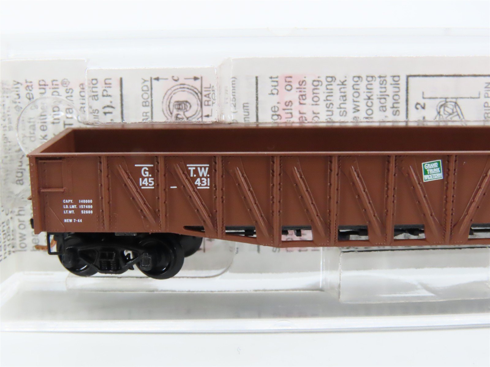 N Scale Micro-Trains MTL 63010 GTW Grand Trunk Western 50' Gondola #145431