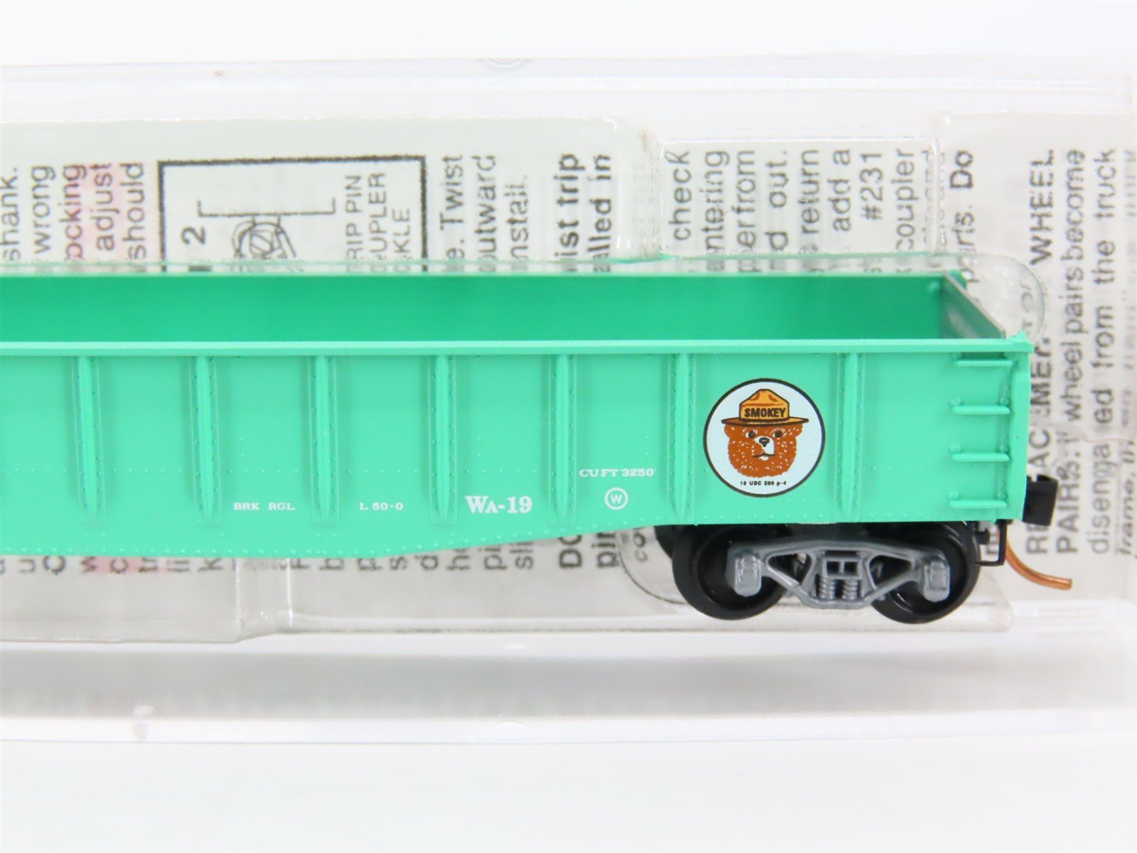 N Scale Micro-Trains MTL 46360 FP Smokey Bear Fire Prevention Gondola #X121053