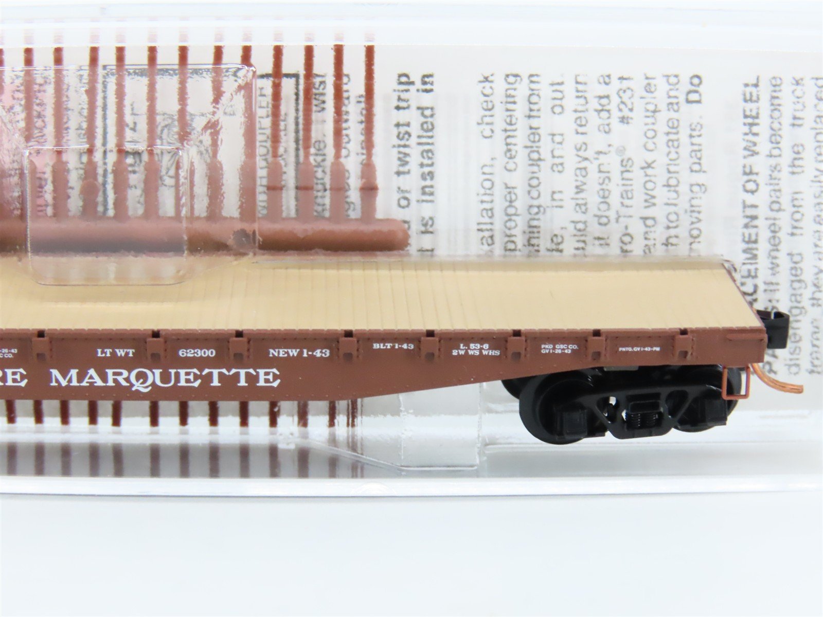 N Micro-Trains MTL 45260 PM Pere Marquette 50' Fishbelly Side Flat Car #16681