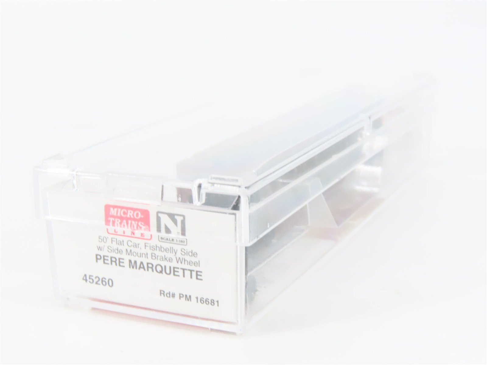 N Micro-Trains MTL 45260 PM Pere Marquette 50' Fishbelly Side Flat Car #16681