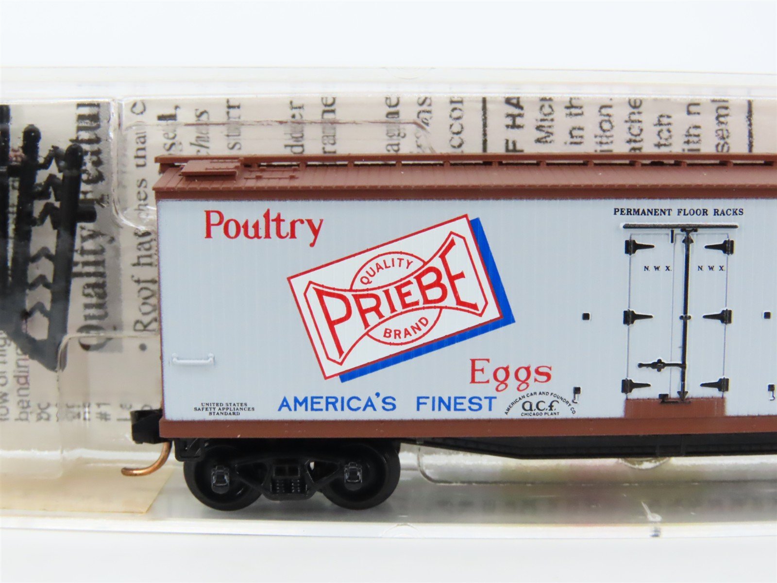 N Scale Micro-Trains MTL 49520 NWX Priebe Poultry & Eggs 40' Reefer #8607