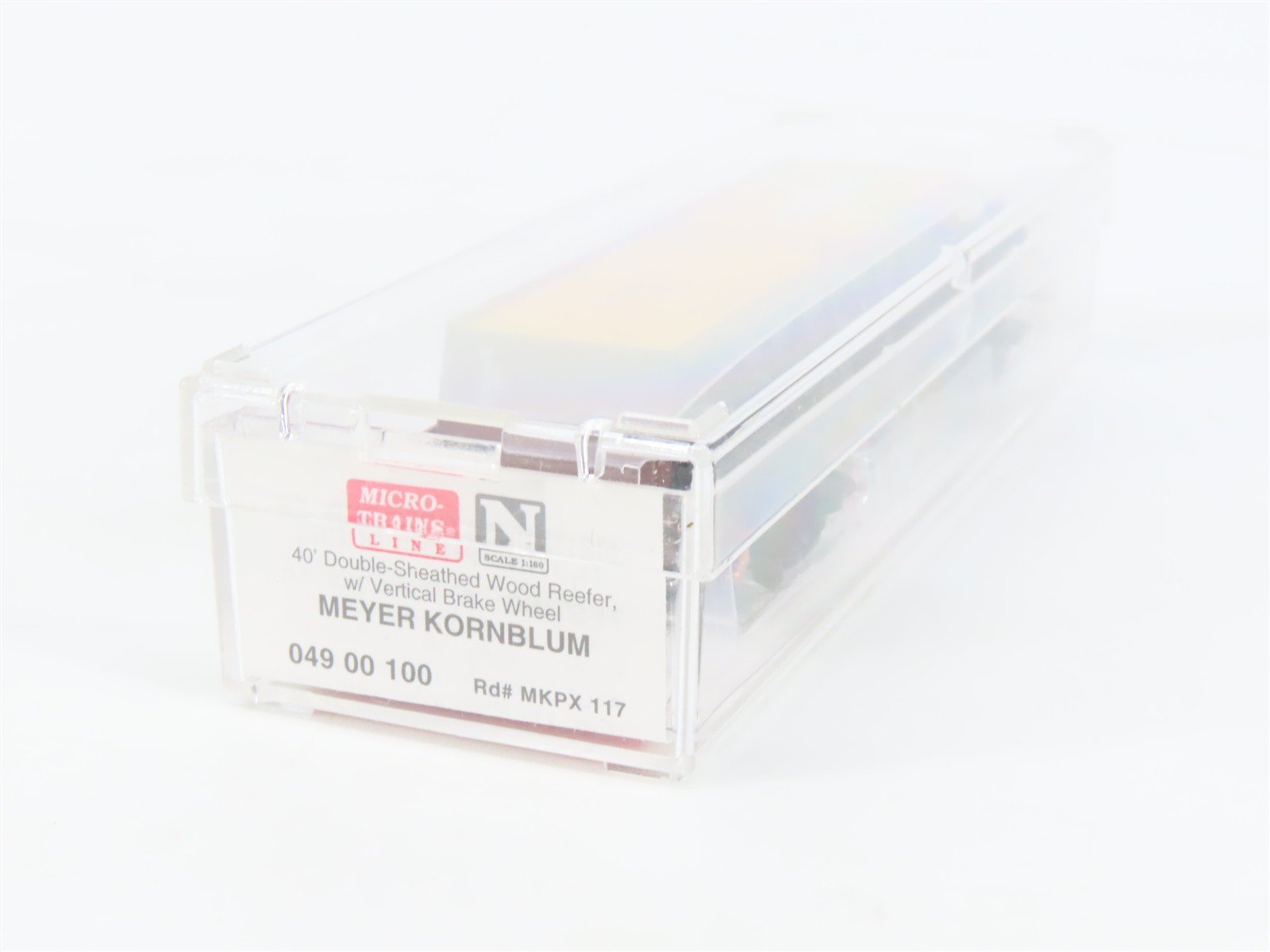 N Scale Micro-Trains MTL 04900100 MKPX Meyer Kornblum 40' Wood Reefer #117