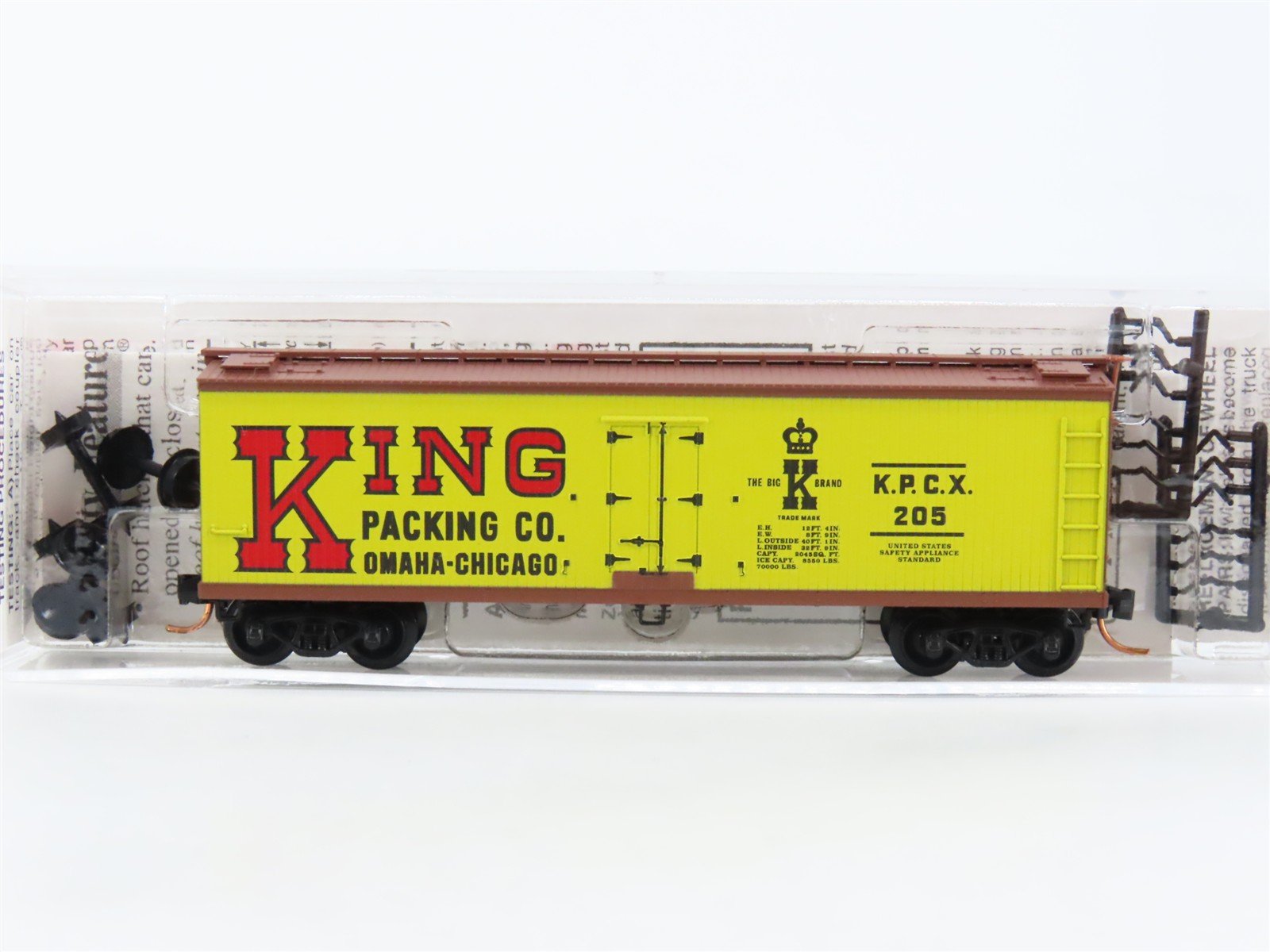 N Scale Micro-Trains MTL 49120 KPCX King Packing Co. 40' Wood Reefer #205