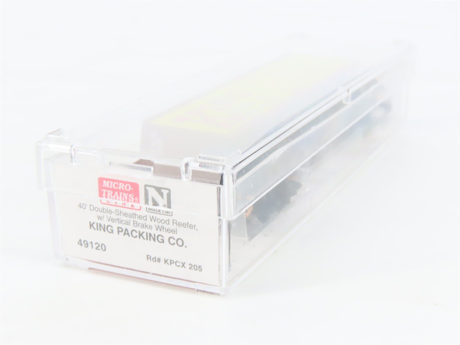 N Scale Micro-Trains MTL 49120 KPCX King Packing Co. 40' Wood Reefer #205