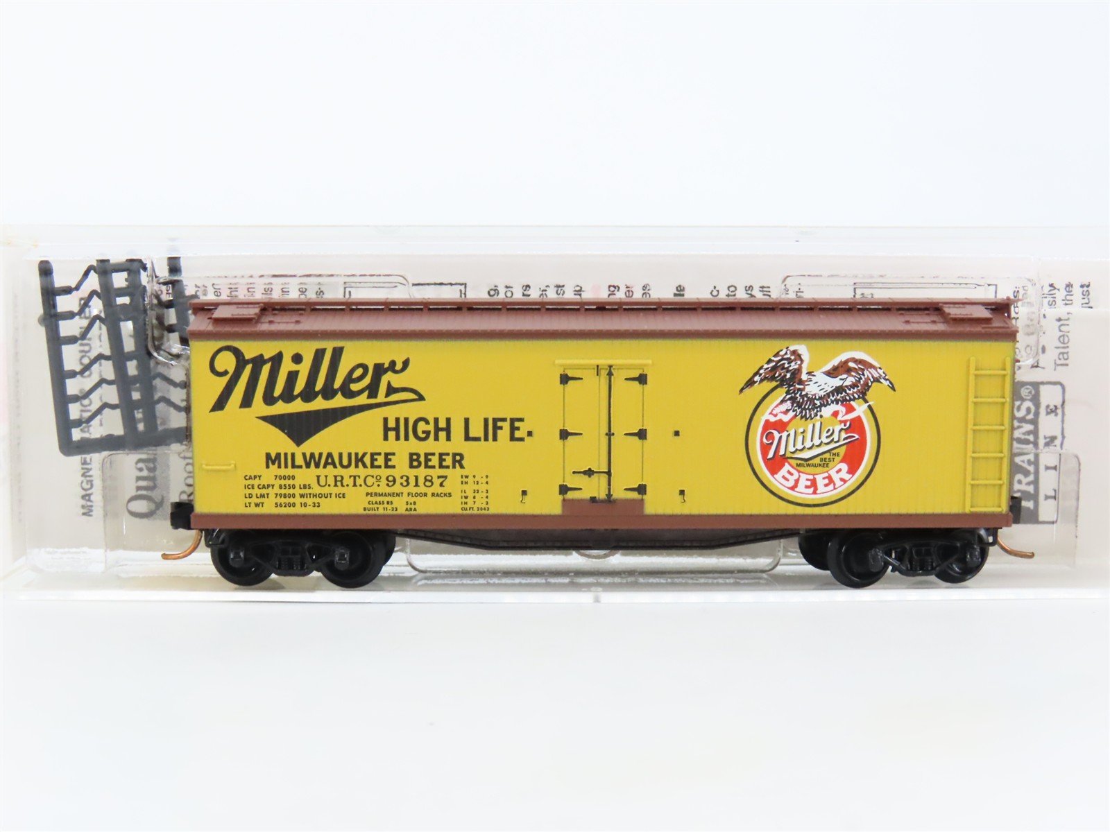 N Scale Micro-Trains MTL 49410 URTC Miller High Life Beer 40' Reefer #93187