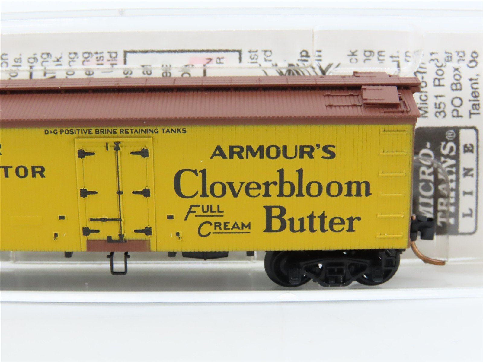 N Scale Micro-Trains MTL 58550 ARLX Armour's Cloverbloom Butter 36' Reefer 14796