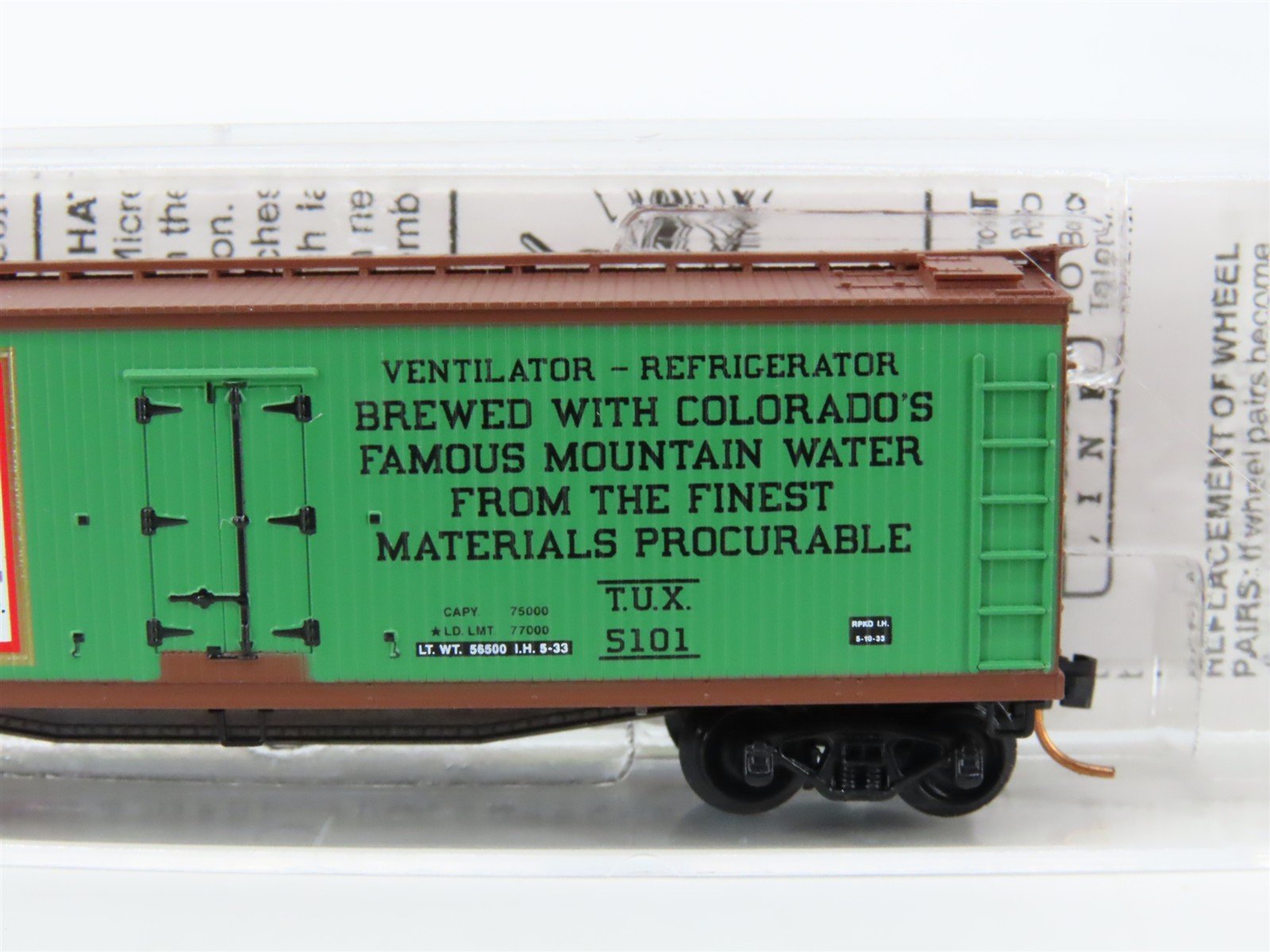 N Scale Micro-Trains MTL 49440 TUX Tivoli Beer 40' Wood Reefer #5101