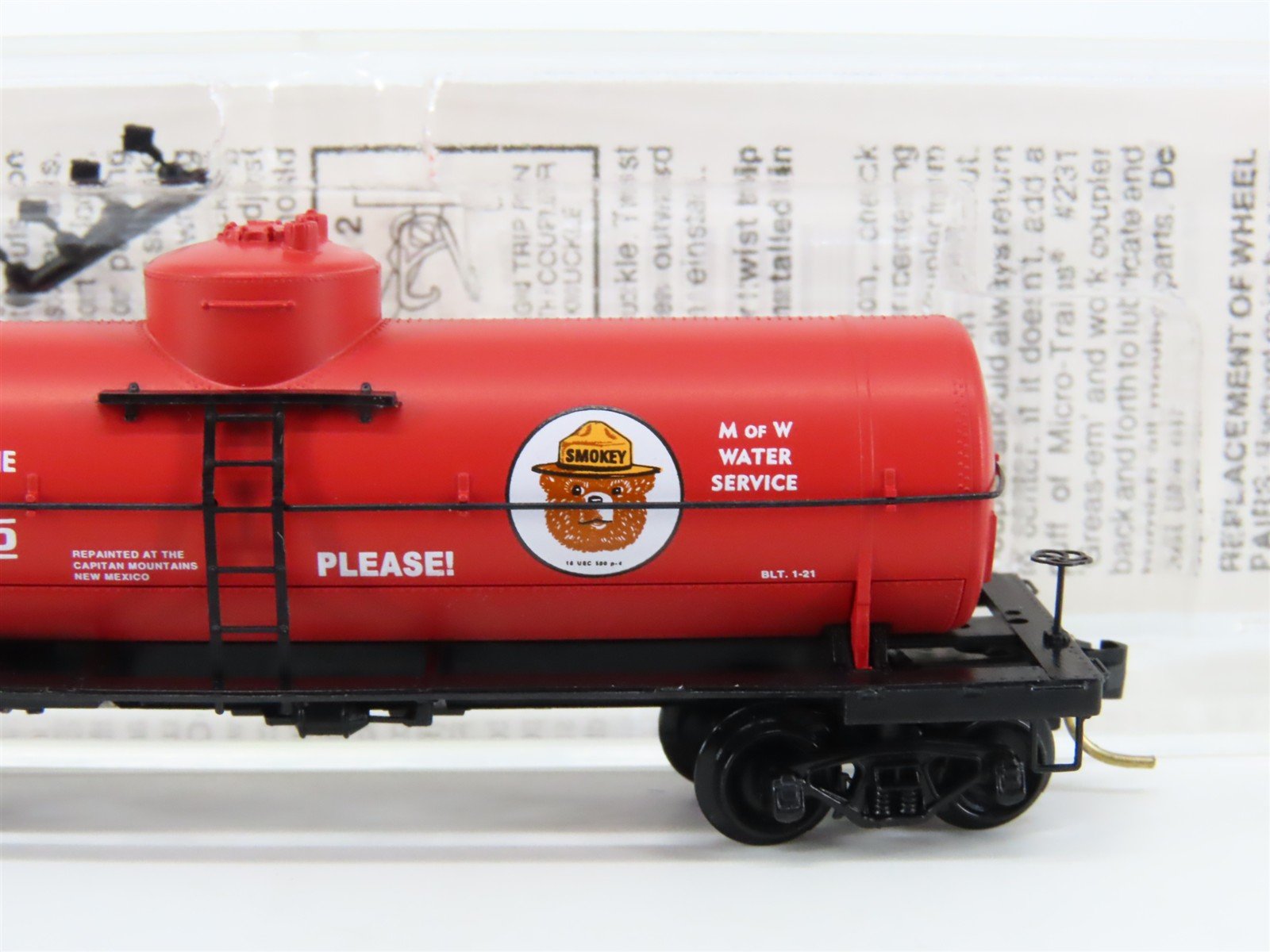 N Scale Micro-Trains MTL 65460 SBX Smokey Bear Single Dome Tank Car #42000