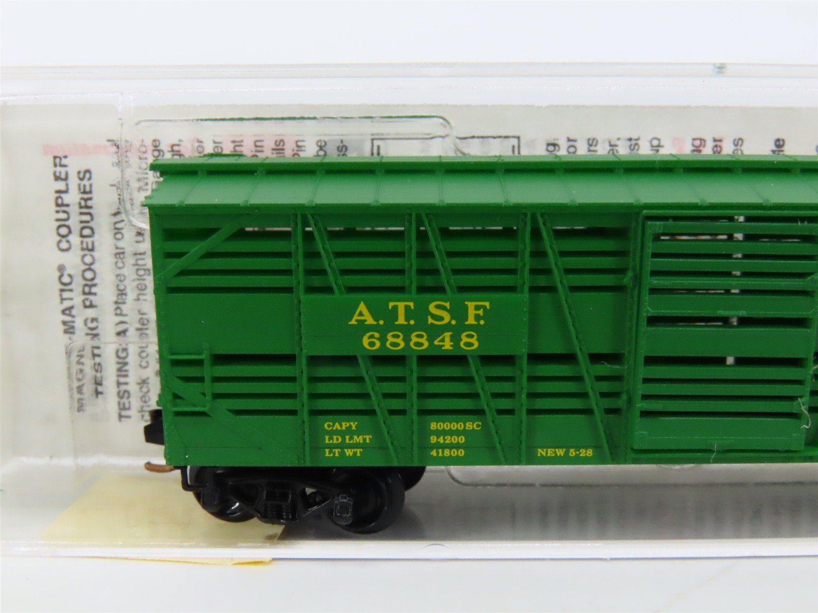 N Scale Micro-Trains MTL 35070 ATSF Santa Fe 40' Despatch Stock Car #68848