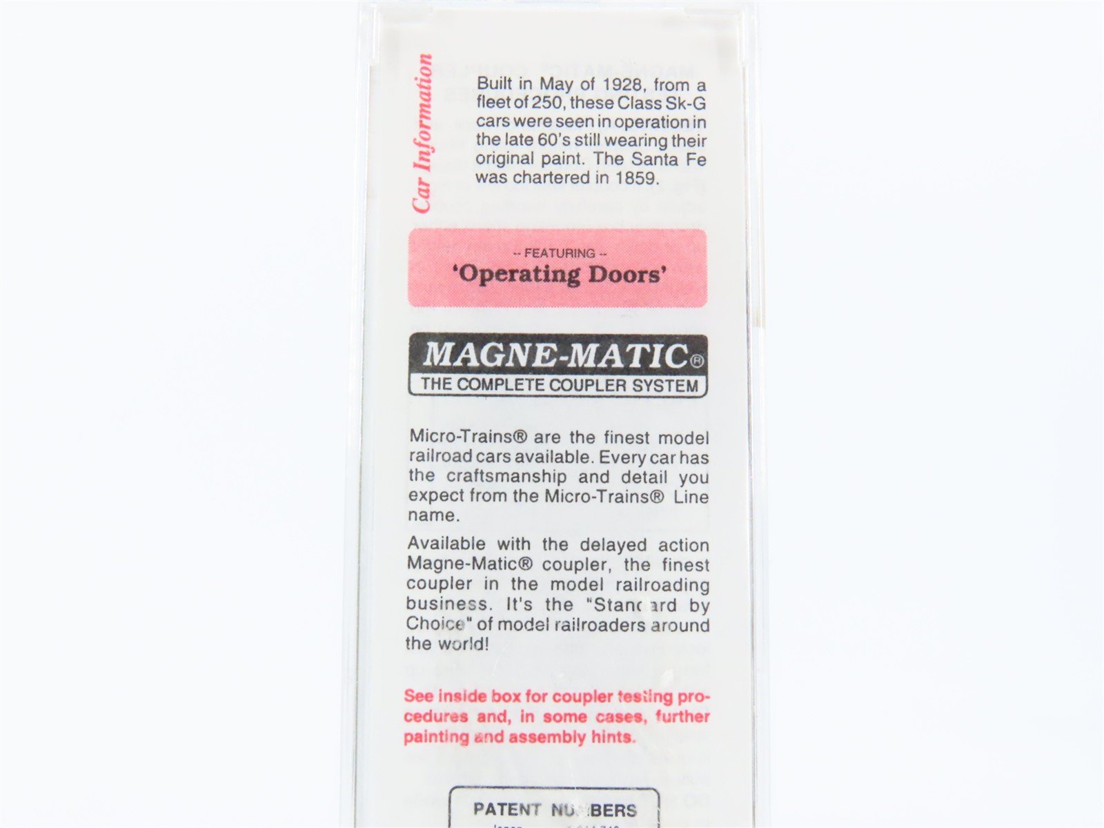 N Scale Micro-Trains MTL 35070 ATSF Santa Fe 40' Despatch Stock Car #68848