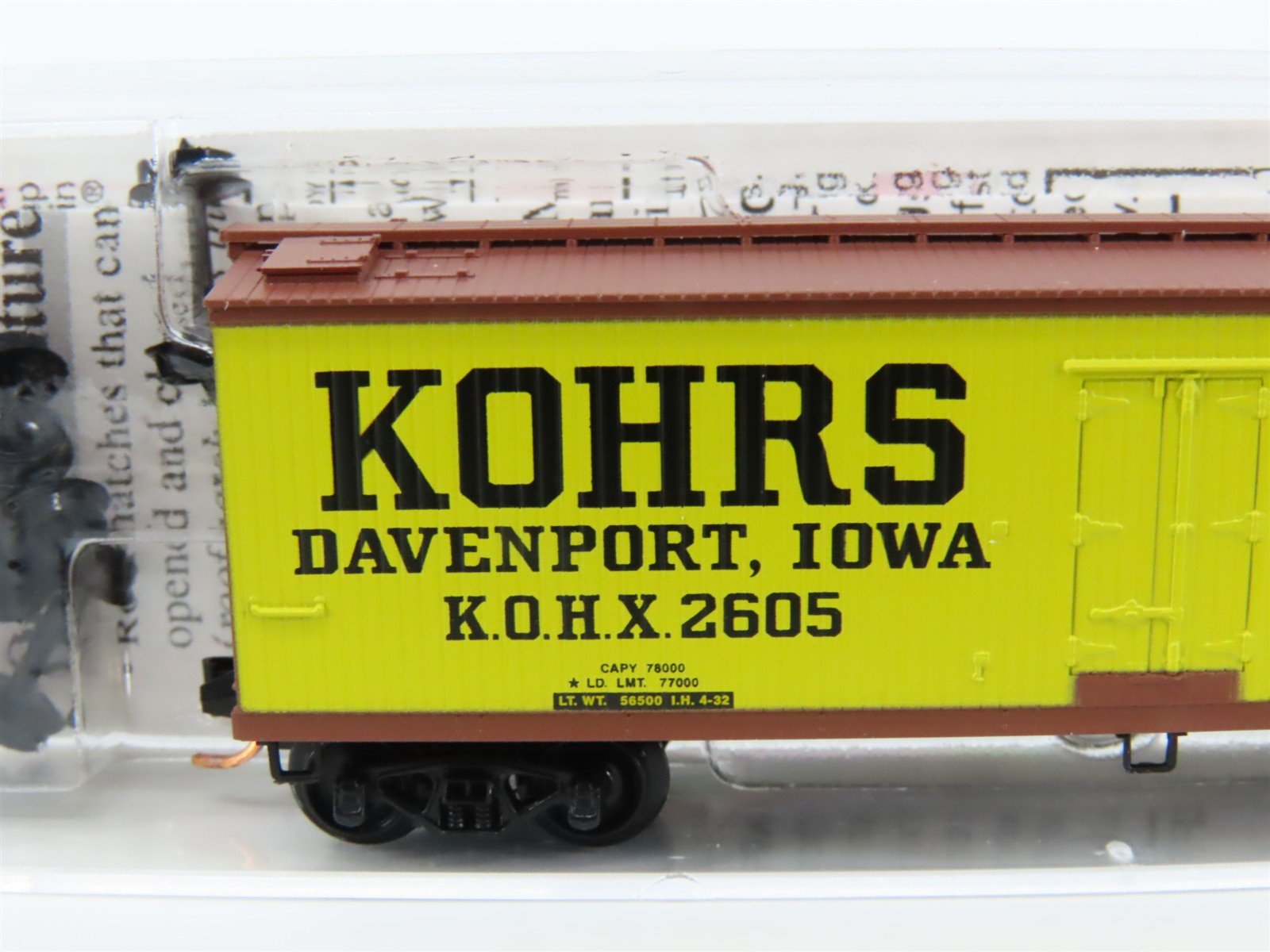 N Scale Micro-Trains MTL 49110 KOHX Kohrs Meat Packing 40' Wood Reefer #2605