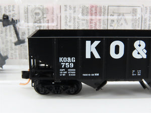 N Scale Micro-Trains MTL 56360 KO&G Kansas Oklahoma & Gulf 2-Bay Open Hopper 759