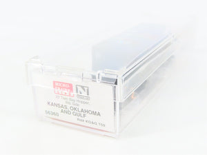 N Scale Micro-Trains MTL 56360 KO&G Kansas Oklahoma & Gulf 2-Bay Open Hopper 759