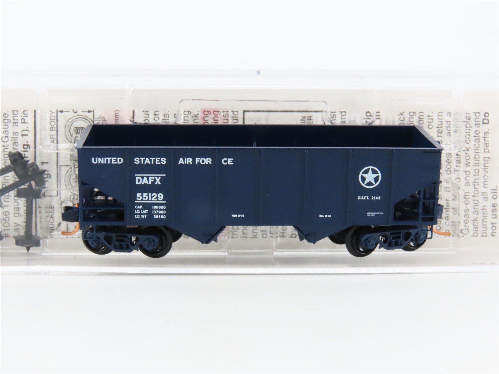 N Micro-Trains MTL 56120 DAFX United States Air Force 2-Bay Open Hopper #55129