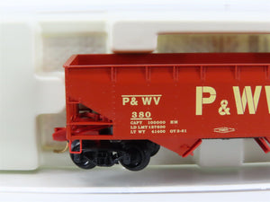 N Scale Micro-Trains MTL 55260 P&WV The Alphabet Route 2-Bay Open Hopper #380