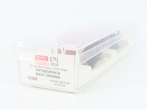 N Scale Micro-Trains MTL 55260 P&WV The Alphabet Route 2-Bay Open Hopper #380