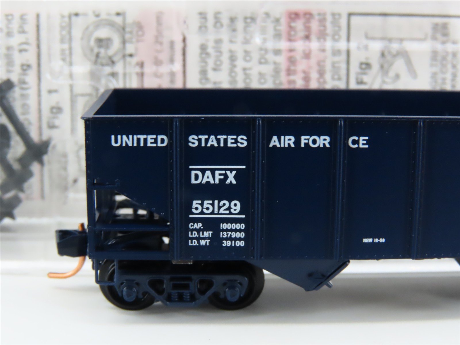 N Micro-Trains MTL 56120 DAFX United States Air Force 2-Bay Open Hopper #55129