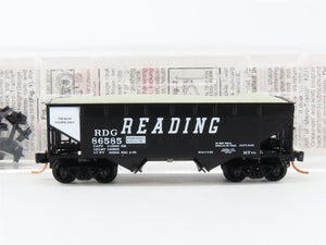 N Scale Micro-Trains MTL 55490 RDG Reading 2-Bay Hopper #86585 w/ Load