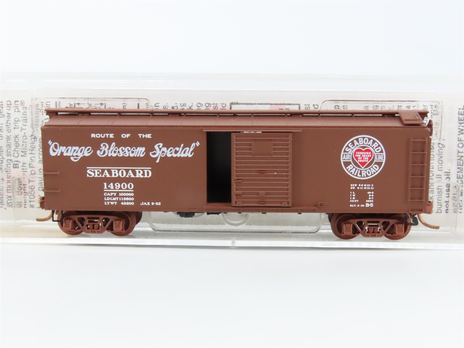 N Scale Micro-Trains MTL 120230 SAL Orange Blossom Special 40' Box Car #14900