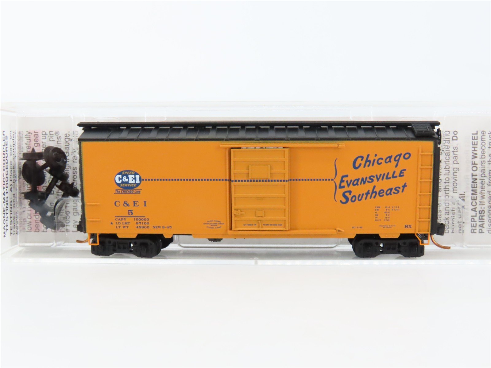 N Micro-Trains MTL 02000705 C&EI "Chicago Evansville Southeast" 40' Box Car #5