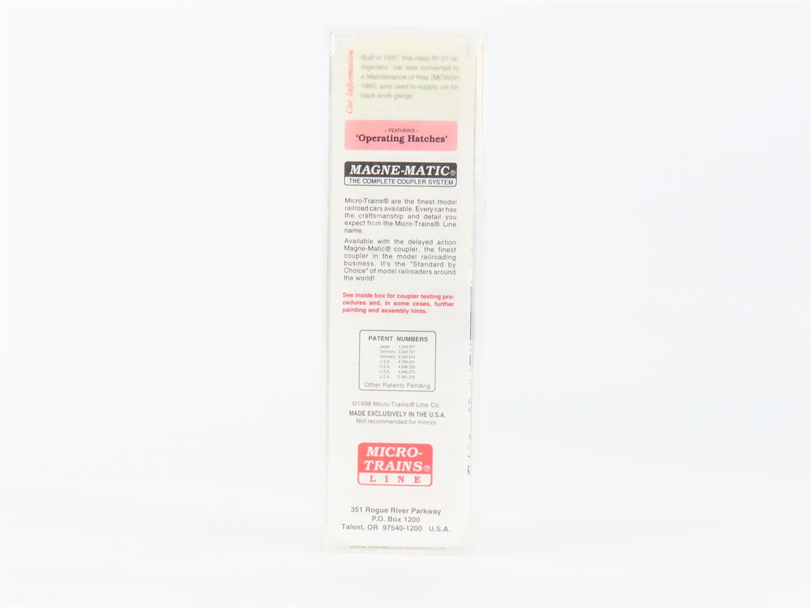 N Scale Micro-Trains MTL 59030 ATSF Santa Fe 40' Steel Side Ice Reefer #188457